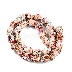 Brins de perles de résine peintes à la bombe&nbsp;RESI-N041-01A