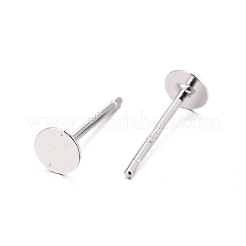925 accesorio para pendientes de plata de ley chapada en rodio antideslustre&nbsp;STER-P032-15-4mm