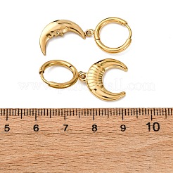 5 pieza de pendientes de aro de acero inoxidable 304&nbsp;EJEW-G447-02G
