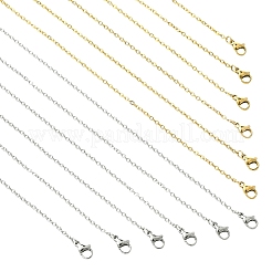 10 Stück 304 Edelstahl-Kabelkettenhalsketten&nbsp;NJEW-YW0001-25G