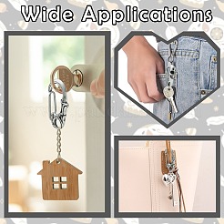 2 Stück 2 Stile 316 chirurgische Edelstahlbeschläge mit 304 Edelstahl-Schlüsselring&nbsp;FIND-CJ0005-41