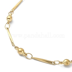 Ionenplattierung (IP) 304 Edelstahl-Gliederketten-Halsketten für Frauen&nbsp;NJEW-D052-02G