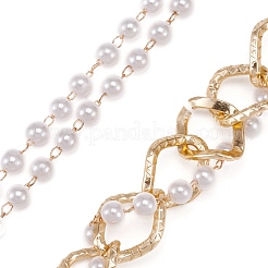 Catene di ciondoli per scarpe con perline in plastica abs&nbsp;FIND-WH0049-08