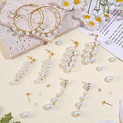Kit de fabricación de aretes de gota larga de perlas de imitación de diy&nbsp;DIY-SZ0009-67