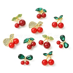 10 spilla in lega di ciliegio con strass&nbsp;JEWB-CJ0001-82