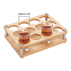Abnehmbare 12-Loch-Schnapsglashalter aus Bambus&nbsp;ODIS-WH0002-94