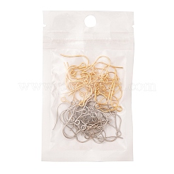 60 pz 2 colori ganci per orecchini in acciaio inossidabile 304&nbsp;STAS-FS0001-22