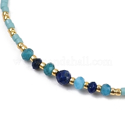 Armbänder aus geflochtenen Perlen aus Miyuki-Saatperlen und natürlichem Apatit&nbsp;BJEW-C061-01