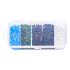 6000pcs 5 Farben mattiertes opakes Glas Saatperlen&nbsp;SEED-YW0001-17