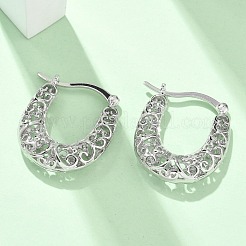 Orecchini a cerchio in ottone per le donne&nbsp;EJEW-G436-01P
