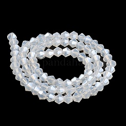 Chapelets de perles en verre électroplaqué d'imitation jade&nbsp;LS-EGLA-A039-J2mm-A05