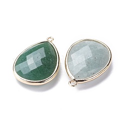 Pendentifs en aventurine verte naturelle facettée&nbsp;G-M356-A02-LG