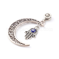 Tibetische Legierung europäische baumelnde Charms&nbsp;PALLOY-JF00711