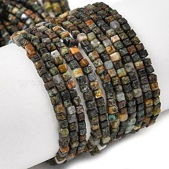 Natürliche afrikanische türkis (jasper) perlen stränge&nbsp;G-RM241221-K6
