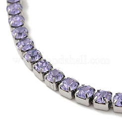 Bracelets à chaîne en acier inoxydable 304 avec strass&nbsp;BJEW-S002-01A
