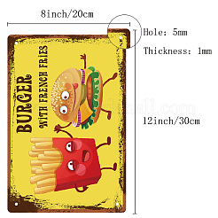 Affiche de signe de fer en métal rectangle&nbsp;AJEW-WH0157-310