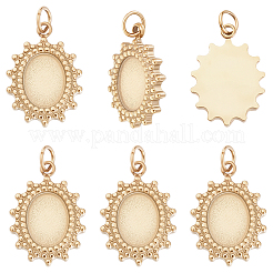 6 pz 304 ciondolo cabochon in acciaio inox&nbsp;STAS-BBC0010-57