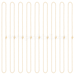 Collares de cadena de cable de acero inoxidable 304 con revestimiento al vacío de PVD&nbsp;NJEW-UN0001-45G