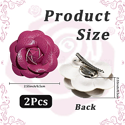 Clips de boucle de chaussure en similicuir avec clip en fer&nbsp;FIND-CL0001-92B