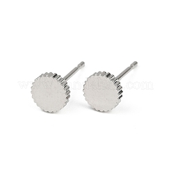 Orecchini a bottone in ottone da donna&nbsp;EJEW-G441-03P