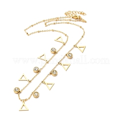 PVD-Vakuumbeschichtung 304 Edelstahl Ohrstecker und Anhänger Halskette Set&nbsp;LS-SJEW-C002-01G-G