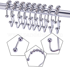 Gancho de cortina de ventana de acero inoxidable&nbsp;STAS-WH0005-02P