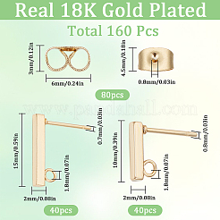 80 pièce de 2 styles de boucles d'oreilles à tige en acier inoxydable 304&nbsp;STAS-SC0008-53