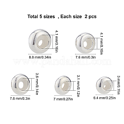 10 pz 5 stili 925 perline in argento sterling&nbsp;STER-SC0001-02S