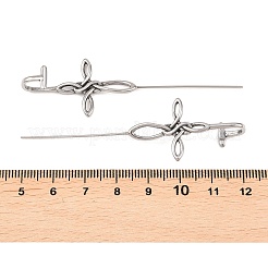 Viking-Knoten-Ohrringe aus Edelstahl 316 mit Karabinerhaken&nbsp;AJEW-C044-19AS