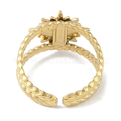 Ionenplattierung (IP) 304 Edelstahl Emaille Manschette Fingerringe&nbsp;RJEW-L107-081G-01