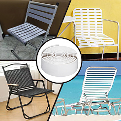 PVC-Ersatzgurte mit Nieten für die Reparatur von Gartenmöbeln und Chaiselongues&nbsp;OCOR-WH0105-080B