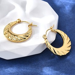 Orecchini a cerchio in acciaio inossidabile 304 per donna&nbsp;EJEW-L296-079G