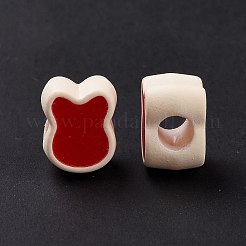 Gummierte Stil Acryl europäischen Perlen&nbsp;SACR-E009-12