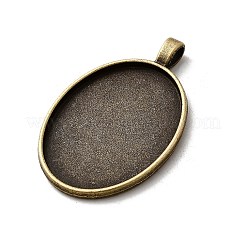 Base pendiente de la aleación cabujón estilo tibetano vendimia&nbsp;X-TIBEP-M018-21AB-NF