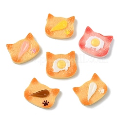 60 Stück 6 Farben Katzenform Keksimitat undurchsichtige Harz Cabochons&nbsp;CRES-CJ0001-77