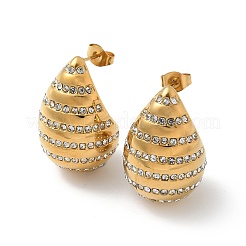 Pendientes de lágrima de acero inoxidable 304&nbsp;EJEW-B108-06G