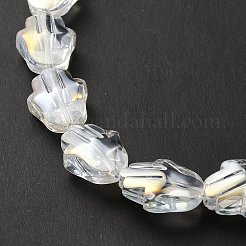 Transparentes perles de verre de galvanoplastie brins&nbsp;EGLA-F159-AB02