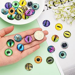 30 Stück leuchtende Glascabochons in 15 Stilen&nbsp;DIY-CA0004-97