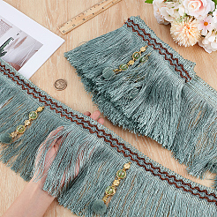 4 m Fransenquastenbesatz aus Polyester&nbsp;DIY-OC0013-37A