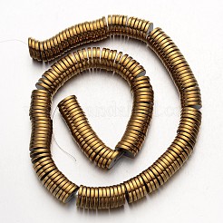 Chapelets de perles en hématite synthétique sans magnétiques&nbsp;X-G-F300-17A-03