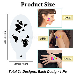 Pochoirs de maquillage en plastique&nbsp;DIY-WH0304-582B