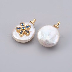 Pendenti con perle d'acqua dolce coltivate naturali&nbsp;PEAR-F008-25G-02