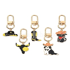 Decorazioni pendenti in lega smaltata a tema cowboy&nbsp;HJEW-YW00022-01