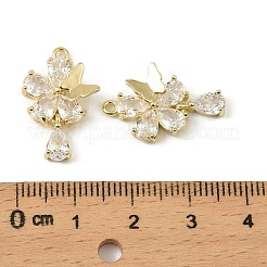 Pendentifs avec zircon cubiques à micro-pavés en laiton&nbsp;LS-KK-C107-01G