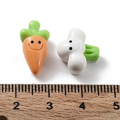 Cabochon decoden in resina opaca con volto sorridente&nbsp;RESI-D010-05