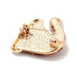 Weihnachtslegierung Strass-Anstecknadeln für Rucksackkleidung&nbsp;JEWB-C052-02KCG