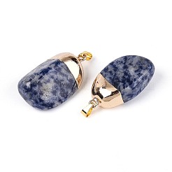 Pendenti con diaspro blu naturale&nbsp;G-N360-05G-05-01