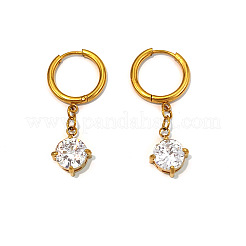 Ohrringe aus Edelstahl 304 mit Zirkonia-Pavé&nbsp;WG5B3C6-01