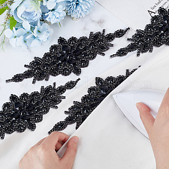 4 Stück Blumenapplikation aus Glaskristall-Strass&nbsp;DIY-FG0010-15