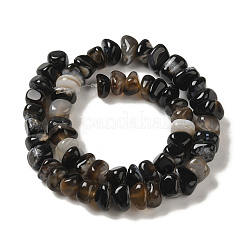 Chapelets de perles perles en agate noire naturelle&nbsp;G-NH0017-B04-03